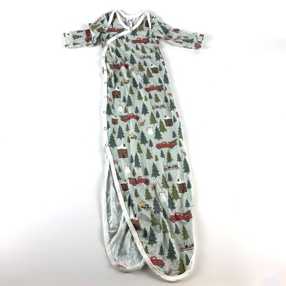 Copper Pearl Knotted Sleep Gown Newborn 0-4 mo. Winter Holiday Christmas - Picture 1 of 7